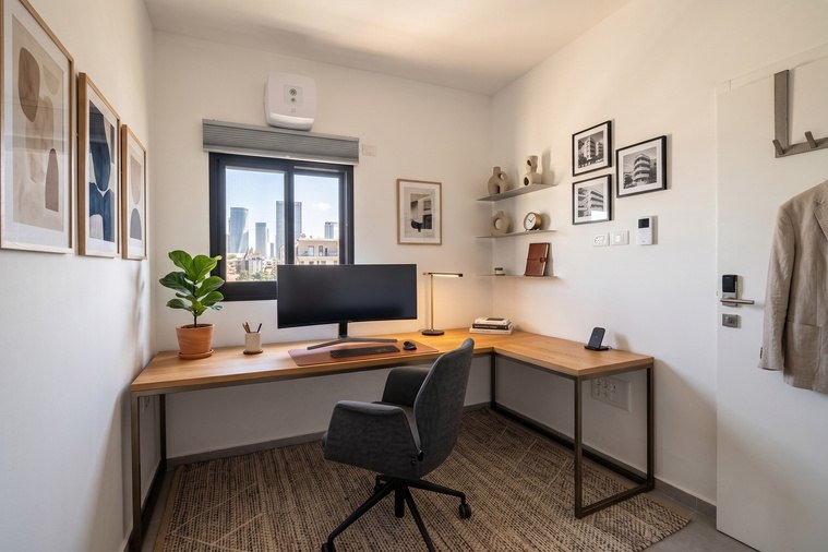 Concept render of a home office